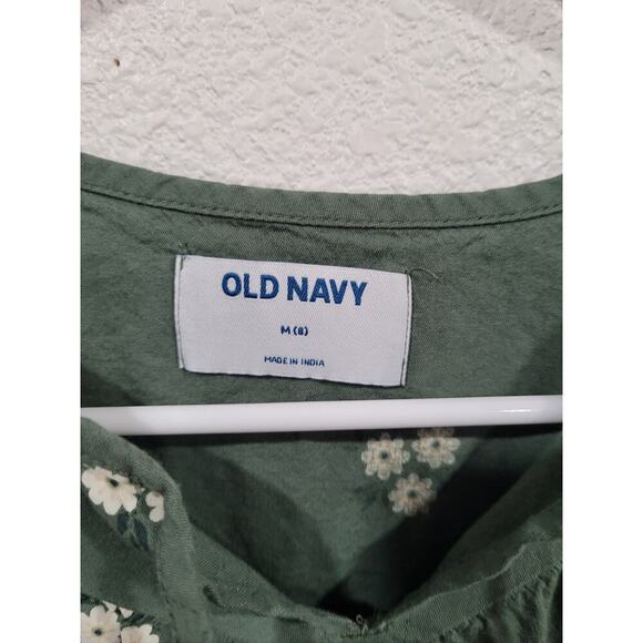 Old Navy Girls Green Floral Dress size Medium #6‎ - Picture 3 of 3
